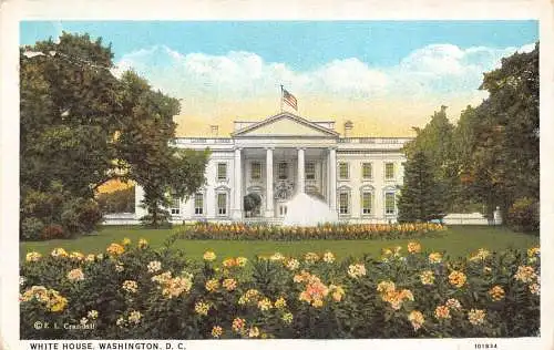 US White House Washington DC District of Columbia Vintage Postkarte