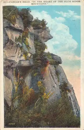 USA 1938 Caesar's Head In the Heart of the Blue Ridge Mountains Postkarte