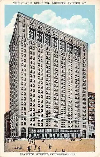 US PA Pittsburgh Clark Gebäude Liberty Avenue in der Seventh Street Postkarte
