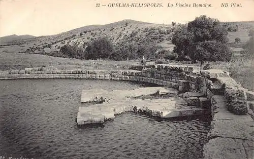 Algerien 1916 Guelma Heliopolis La Piscine Romaine WWI Feldpostkarte