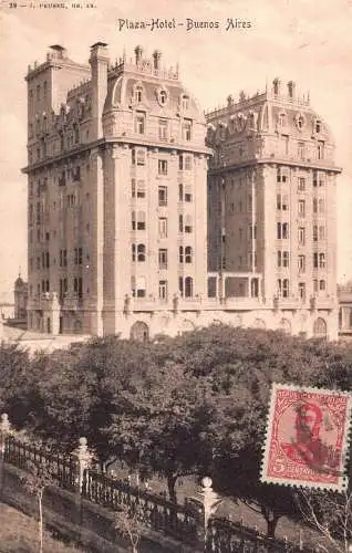 B034 Argentinien Buenos Aires Plaza Hotel Vintage Postkarte