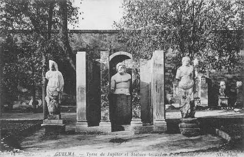 Algerien 1916 Guelma Torse de Jupiter et Statues Rhamissa WWI Feldpostkarte