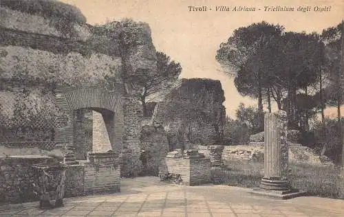 Italien Tivoli Villa Adriana Triclinium degli Ospiti Vintage Postkarte