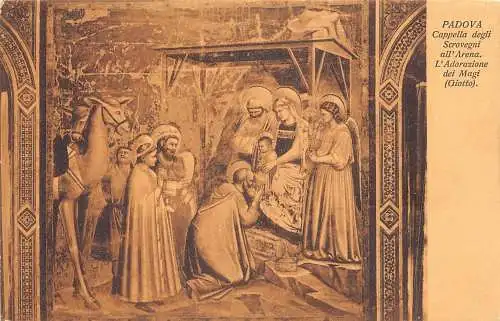 Italien Padua Cappella degli Scrovegni all' Arena L'Adorazione dei Magi Postkarte