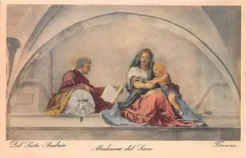 Italien Firenze Florenz Madonna del Sacco Del Sarto Andrea Vintage Postkarte