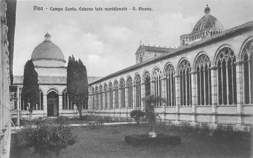 Italien Pisa Campo Santo Esterno lato merdionale G Pisano Vintage Postkarte