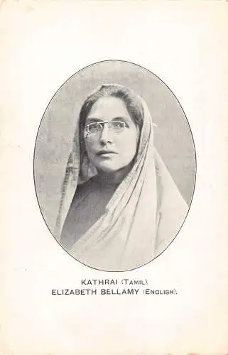 B032 Heilsarmee Indien Kathrai Tamil Elizabeth Bellamy englische Postkarte