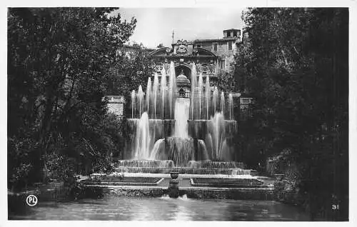 Italien Tivoli Villa D'este Fontana dell'organo idraulico Brunnen Postkarte