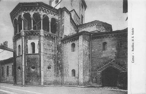 Italien Como Basilica di S Fedele Vintage Postkarte
