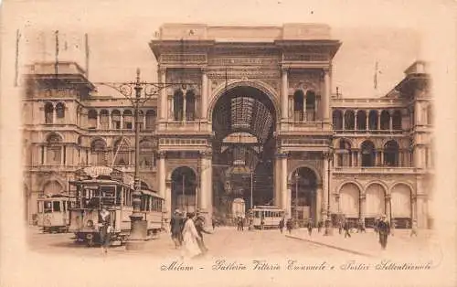 Italien Milano Mailand 1927 Galleria Vittorio Emanuele Portici Settentriona Postkarte