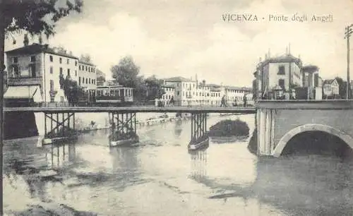 Italien Vicenza Ponte degli Angeli Brücke Vintage Postkarte