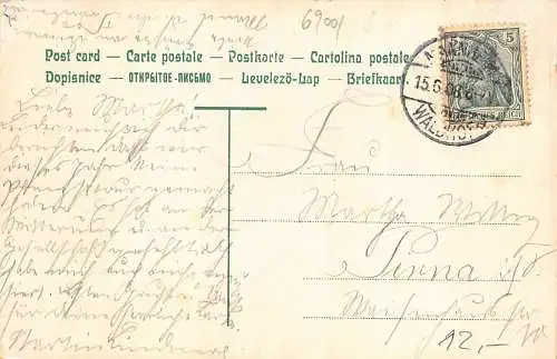 Deutschland Heidelberg 1908 Von der Terrasse aus Gesamtansicht Postkarte