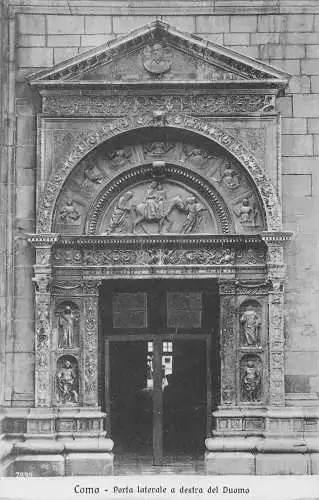 Italien Como Porta Laterale a destra del Duomo Kathedrale Vintage Postkarte