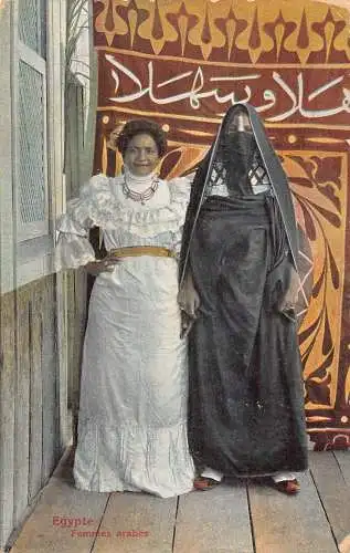 B033 Ägypten 1910 Arabische Frauen in Volkstracht ethnische Postkarte