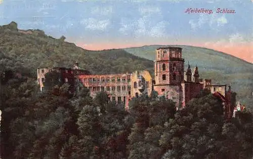 Deutschland Heidelberger Schloss Schloss Vintage Postkarte
