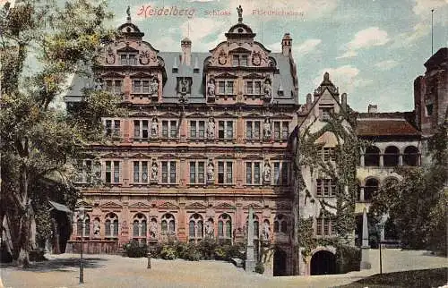 Deutschland 1915 Heidelberg Schloss Friedrichsbau Schloss 1. Weltkrieg Feldpostkarte