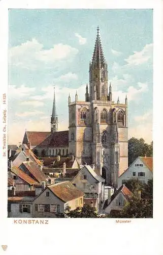 Deutschland Konstanz Münster Dom Vintage Postkarte