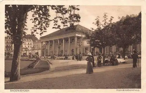 Deutschland Baden-Baden Gesprächshaus Vintage Postkarte