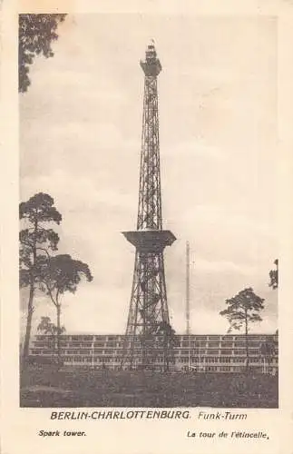 Deutschland Berlin-Charlottenburg Funk Turm Funkturm Postkarte