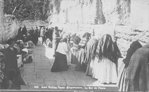 B035 Israel Jerusalem Juden Klagemauer RPPC Vintage Postkarte