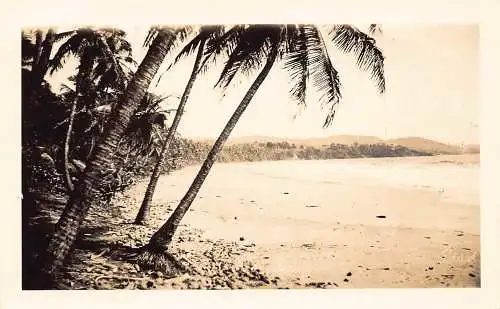 B036 Trinidad East Coast Beach RPPC Vintage Postkarte