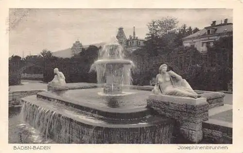 Deutschland Baden-Baden Josephinenbrunnen Brunnen Vintage Postkarte
