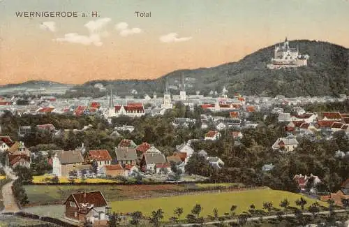 Deutschland 1913 Wernigerode a H Gesamtansicht Vintage Postkarte