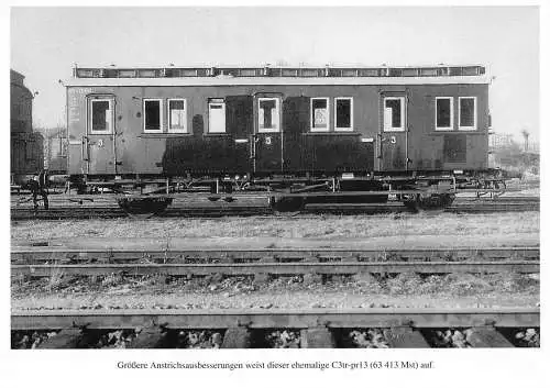 Zug Waggon Groessere Anstrichsausbesserungen C3tr-pr13 Postkarte