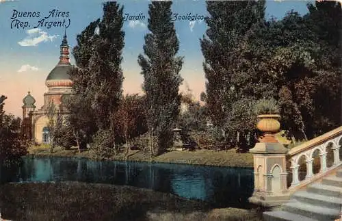 B038 Argentinien Buenos Aires Jardin Zoologico Zoogarten Vintage Postkarte
