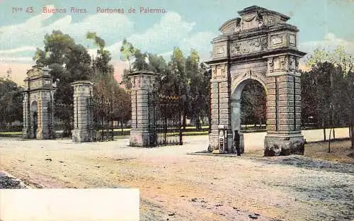 B038 Argentinien Buenos Aires Portones de Palermo Vintage Postkarte