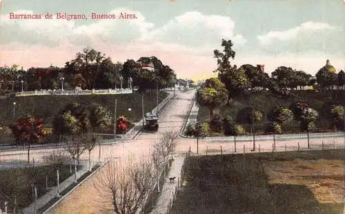 B038 Argentinien Barrancas de Belgrano Buenos Aires Vintage Postkarte