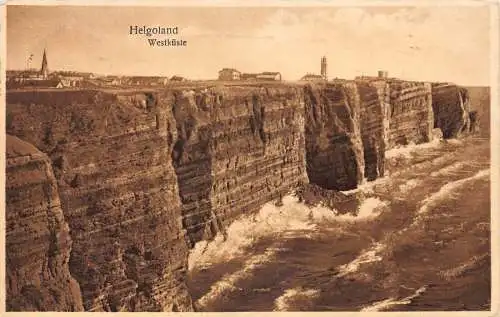 Deutschland 1927 Helgoland Westkueste Westküste Vintage Postkarte