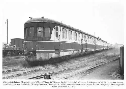 Zugwaggons DB Eisenbahn SVT-Bauart Berlin Triebkopf Vintage Postkarte