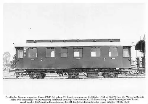 Waggon Preußischer Personenwagen C3i Pr 14 von 1919 Personenzug Postkarte