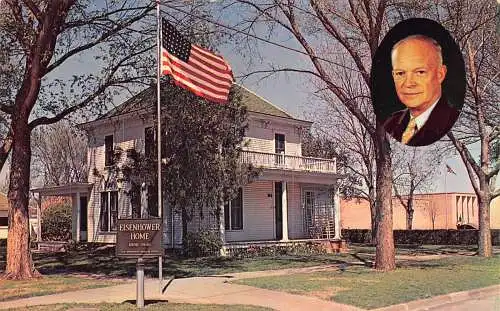 B039 Postkarte US-Präsident Eisenhower Haus und Museum Abilene Kansas