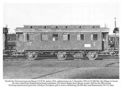 Zugwaggons Preußischer Personenwagen Bauart C3i Pr05 DB Bodenburg AK