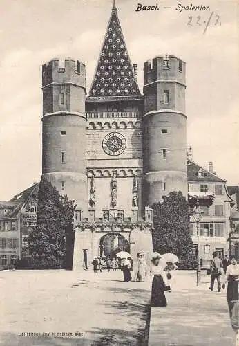 Schweiz 1914 Basler Spalentor Tor Vintage Postkarte