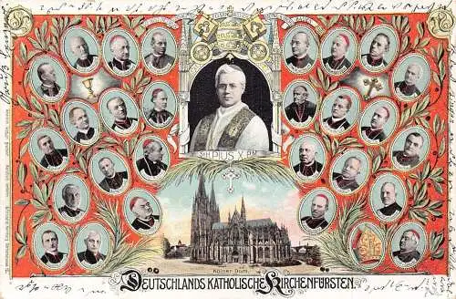 Deutschland 1905 Katholischer Hoher Würdenträger Kirche Porträts Koelner Dom Postkarte