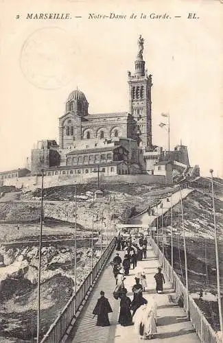 Frankreich 1908 Marseille Notre Dame de la Garde Vintage Postkarte