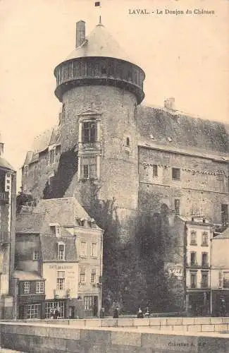 Frankreich 1911 Laval le Donjon du Chateau Turm Schloss Vintage Postkarte