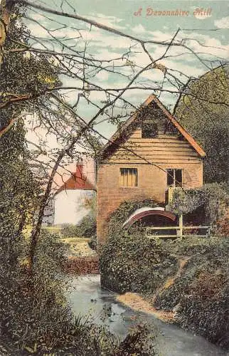 England 1906 A Devonshire Mill Vintage Postkarte