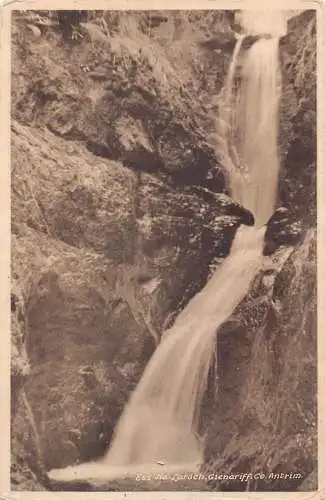 Irland Ess Na Laragh Glenariff Co Antrim Wasserfall Vintage Postkarte