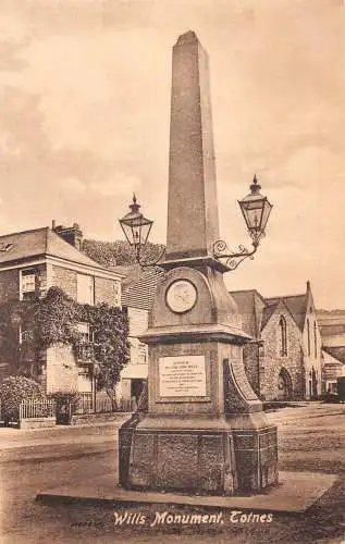 England Wills Monument Totnes Vintage Postkarte