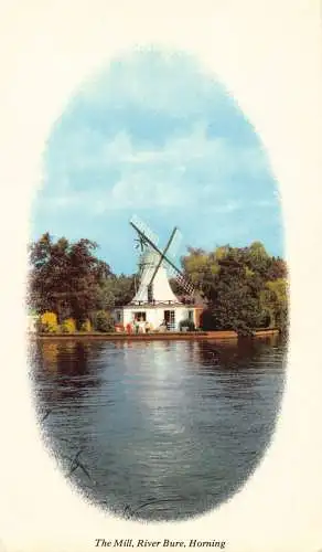 England 1979 The Mill River Bure Horning Passepartout Vintage Postkarte