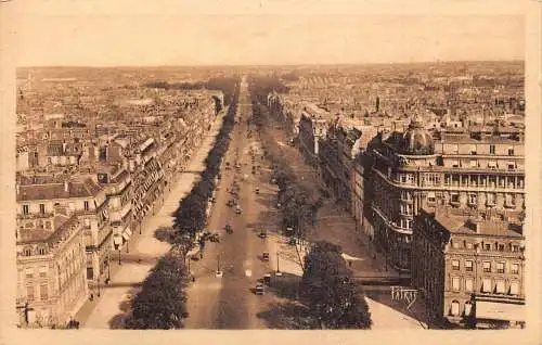 C100 Frankreich Paris Avenue des Champs Elysees Vintage Postkarte