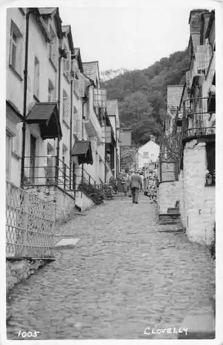 England Clovelly Street RPPC Vintage Postkarte