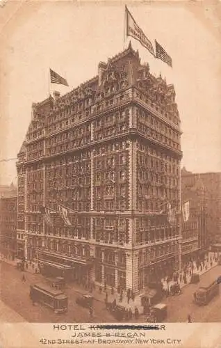 USA 1915 New York City Hotel Knickerbocker Vintage Postkarte