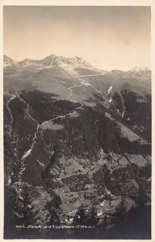 Schweiz Fiesch und Eggishorn Vintage Postkarte