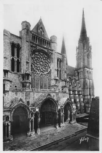 Frankreich Kathedrale Portail Nord et Fleche Vintage Postkarte