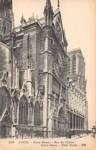 Frankreich Paris Notre Dame Rue du Cloitre Vintage Postkarte